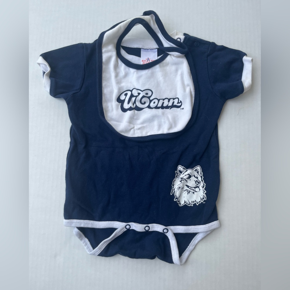 UConn Baby Onesie : Navy and White : Size 24 months